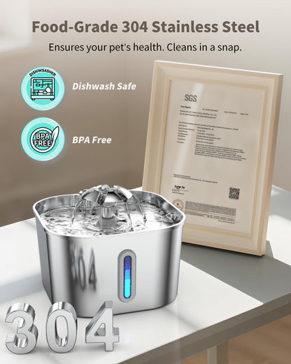 Cat Water Fountain Stainless Steel