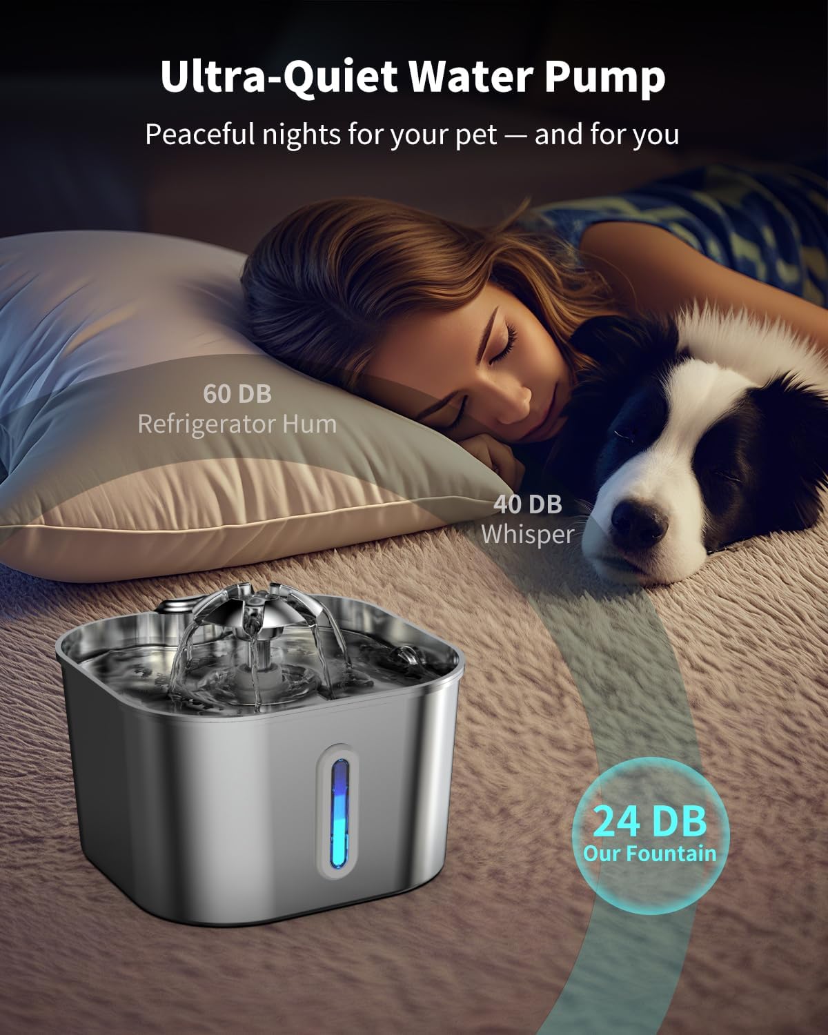 Cat Water Fountain Stainless Steel