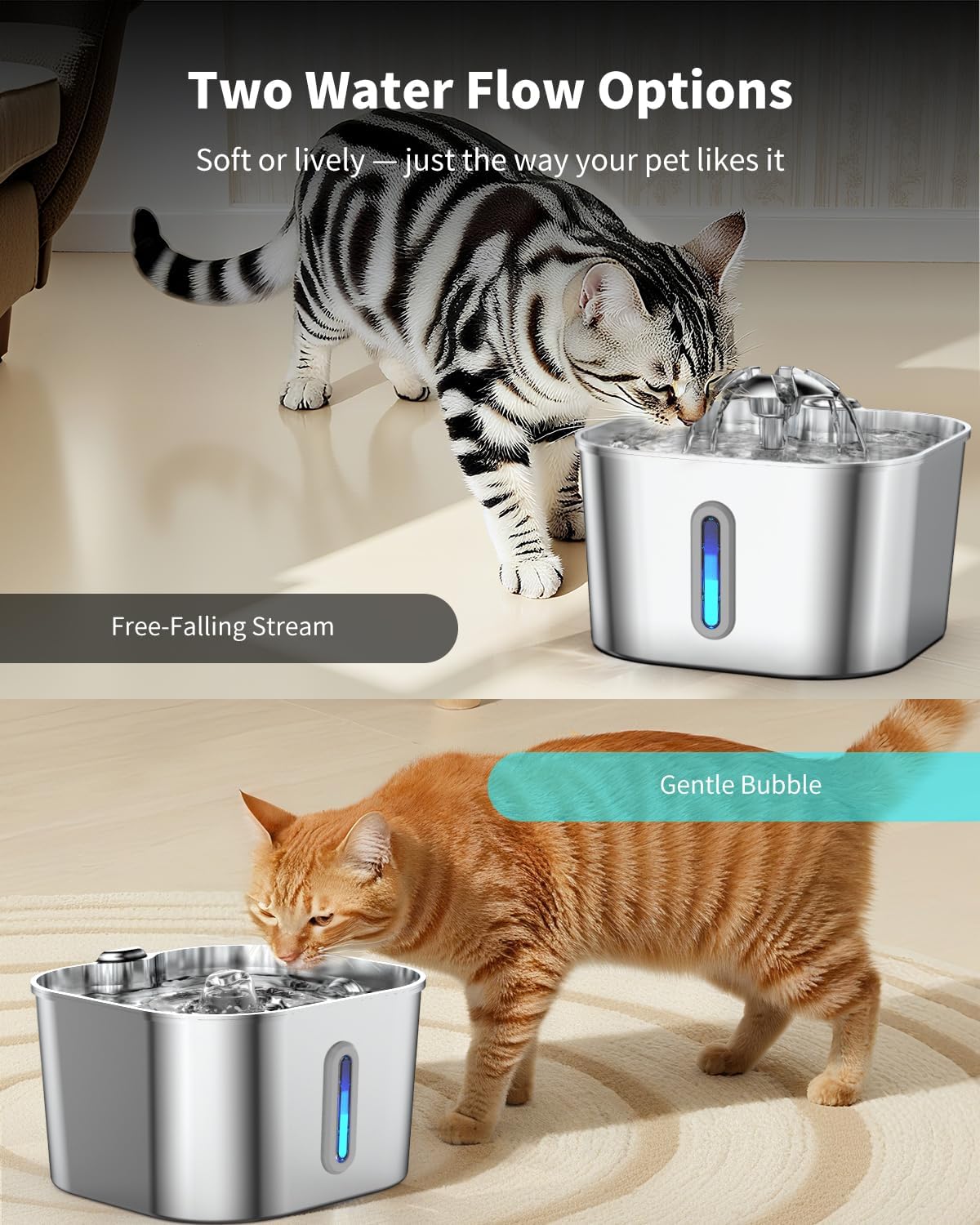 Cat Water Fountain Stainless Steel