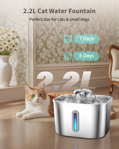 Cat Water Fountain Stainless Steel